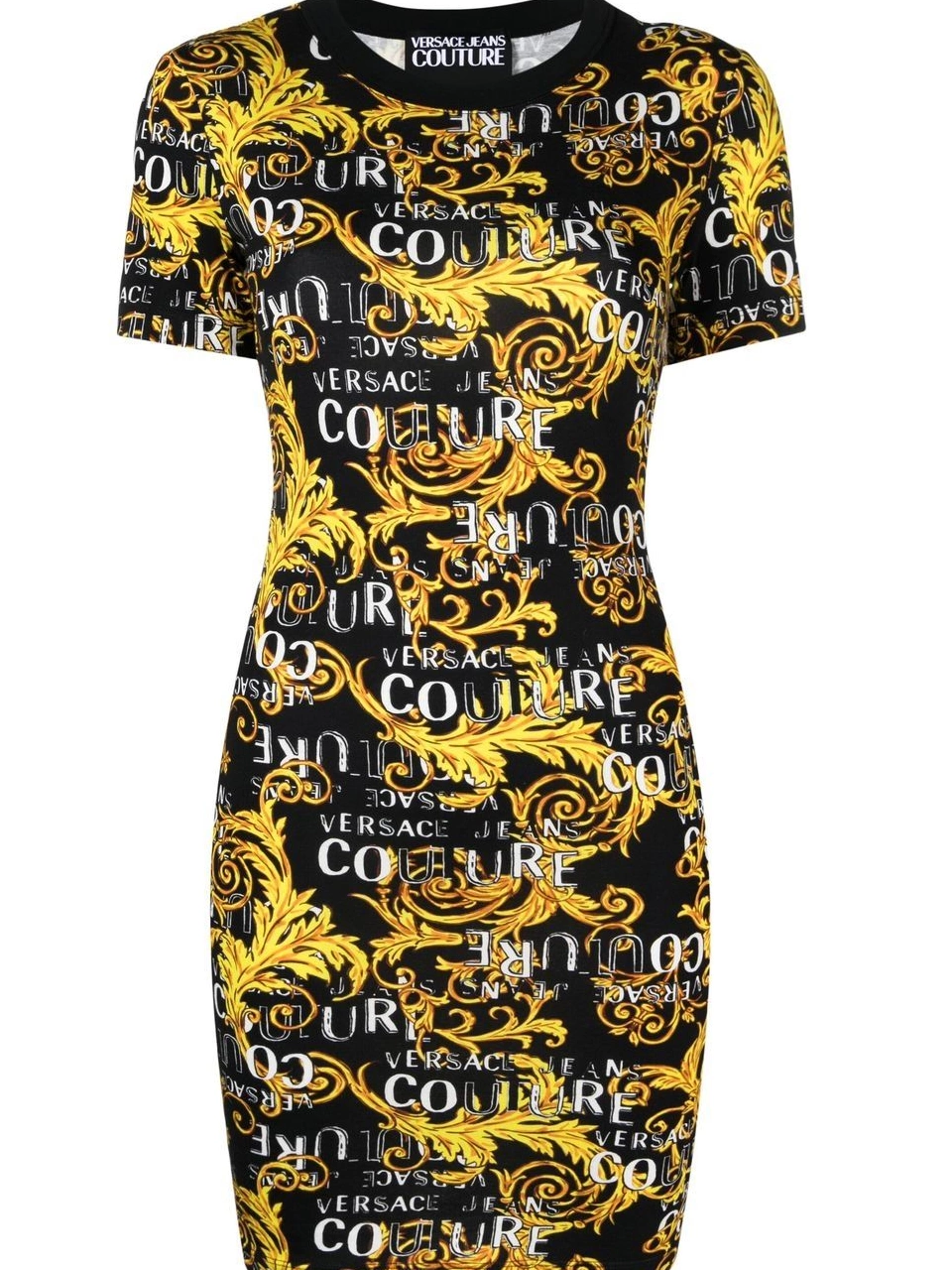 Affordable Women Versace baroque-print Jeans minidress Couture 0408